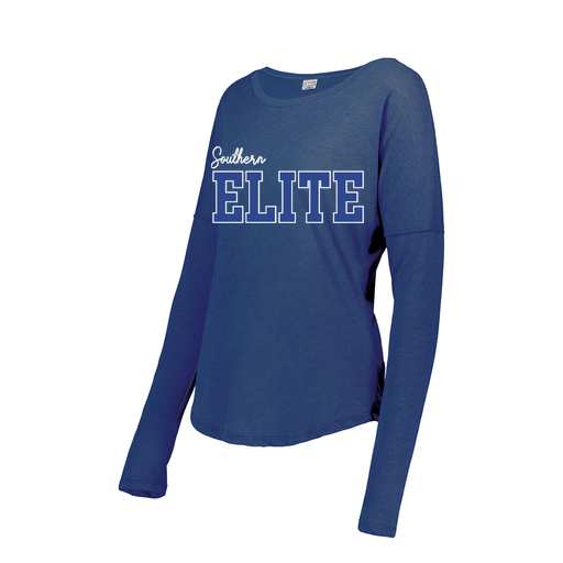 [FTLCUBRY-FAXS-LOGO2] Decker Women's Tri-Blend T-Shirt - Long Sleeve (Female Adult XS, Royal, Logo 2)